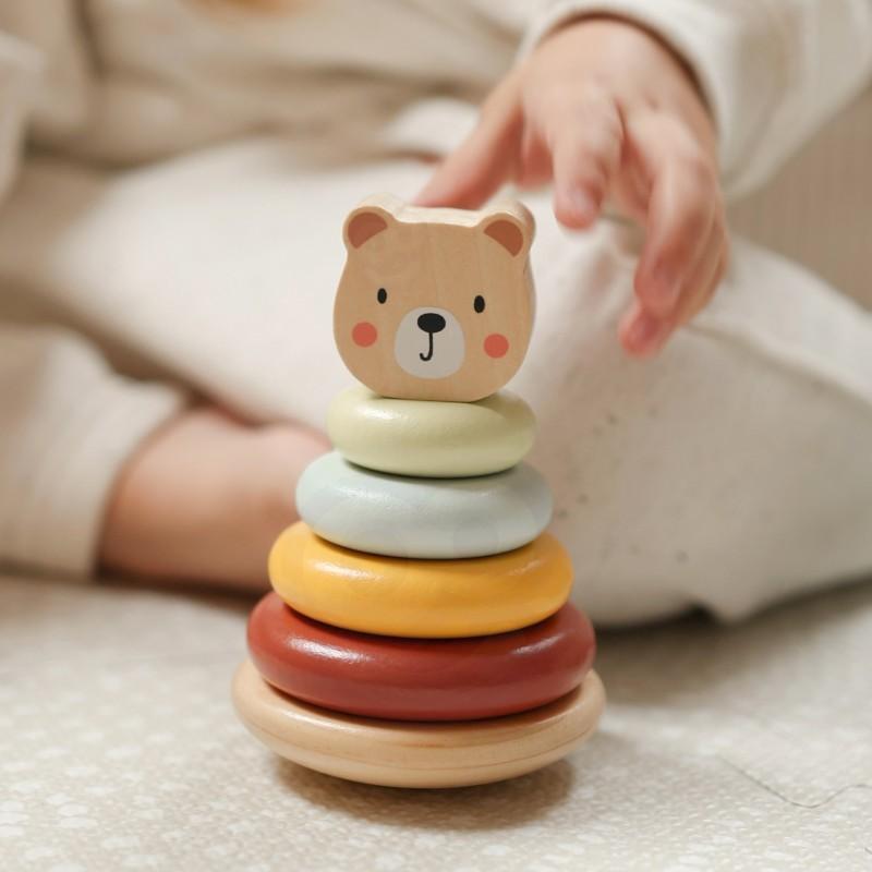 3in1 mängukarp – sorteerimisklotsid, püramiid ja elevant ratastel