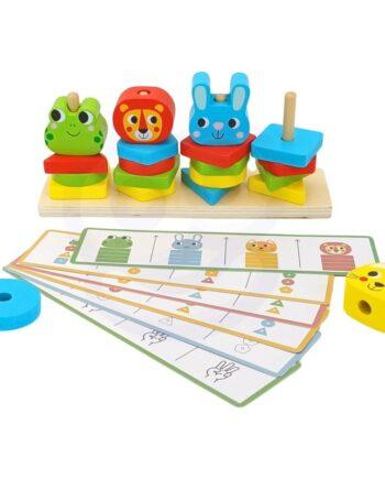 Montessori pusle – püramiid loomadega