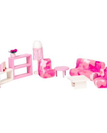 Roosi nukumaja elutoa mööbel – roosa ja valge