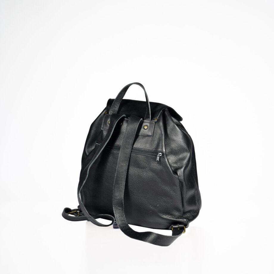 Nahast seljakott 95-38 - Must