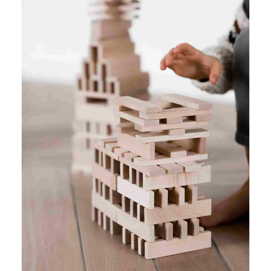 Wooden Story puidust arhitektuursed klotsid kotis – naturaalne, 200 tk