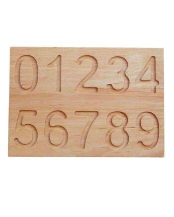 Puidust Montessori numbrilaud