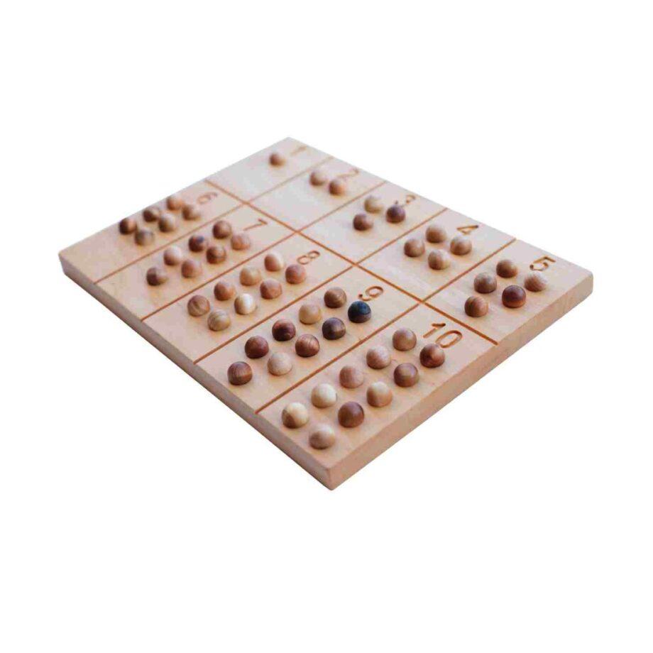 Puidust Montessori numbrilaud