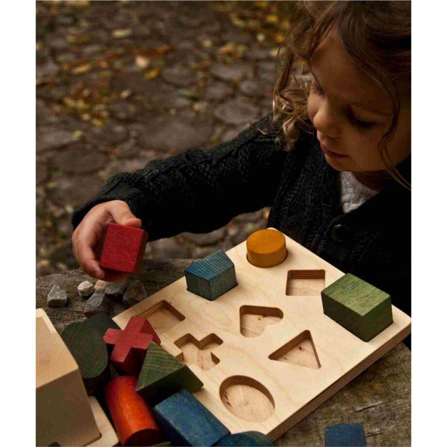 Wooden Story Puidust kujundiklotsid – värvilised