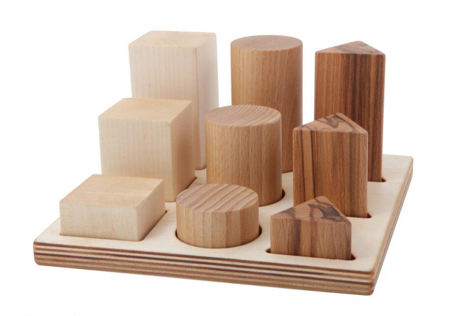 Wooden Story Puidust kujundiklotsid XL – naturaalne